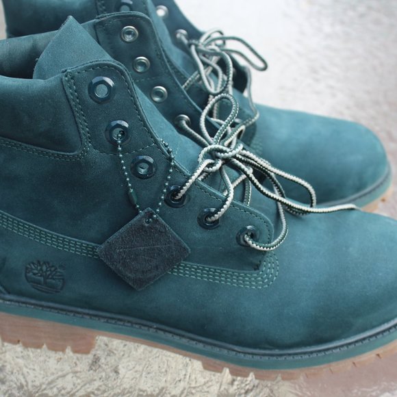 teal timberland boots